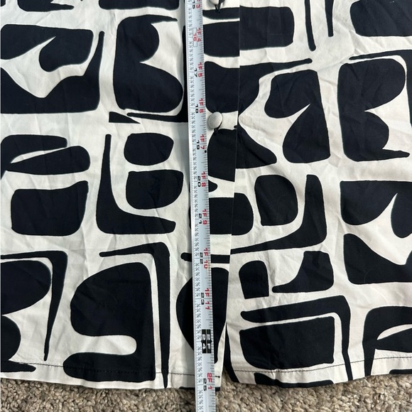 La DoubleJ Clerk CLERK TRIBAL PRINT SHORT SLEEVE Poplin COTTON SHIRT black small - Picture 11 of 13